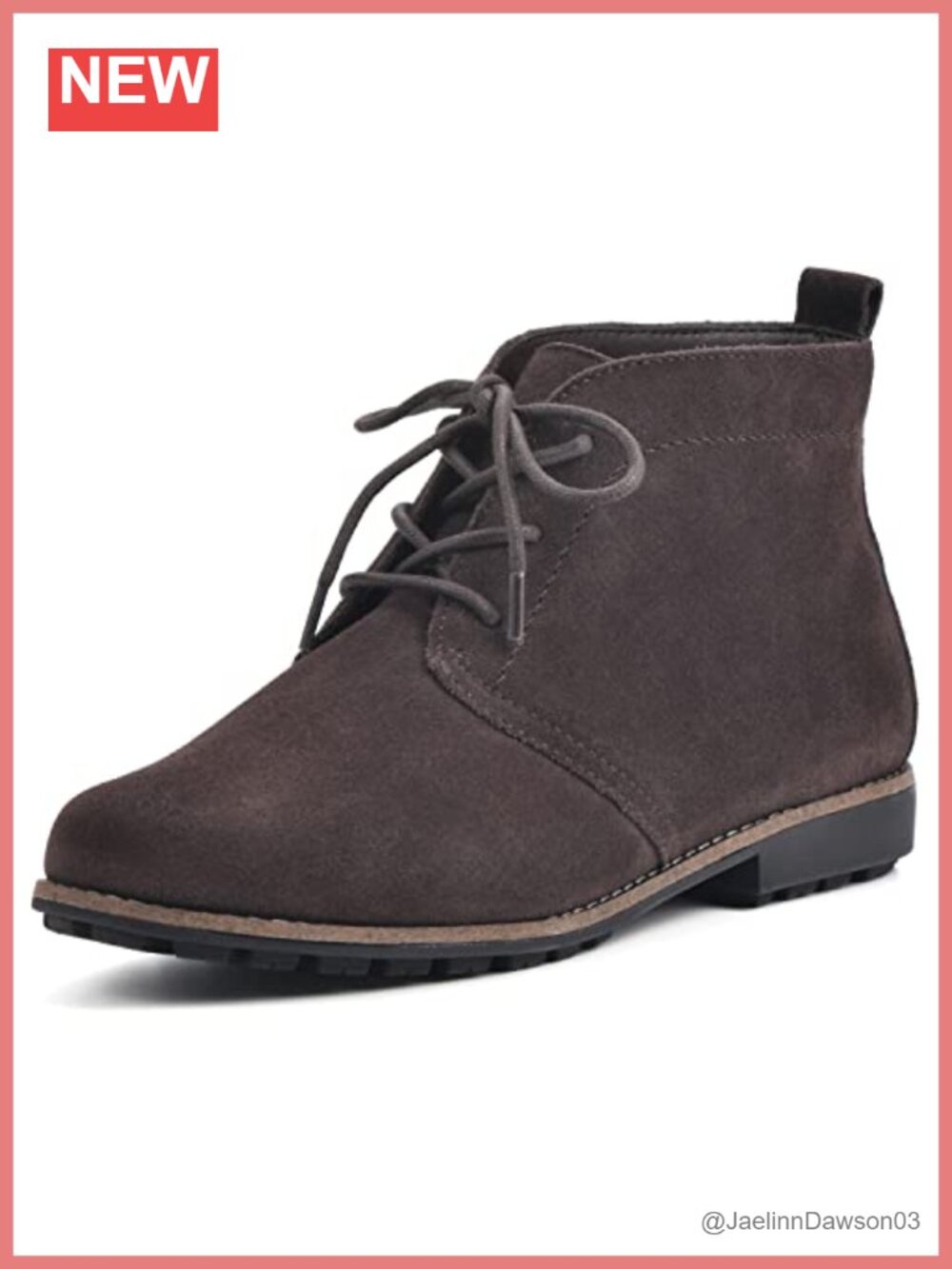 White Mountain Women's Suede Hiking Ankle Boot Round Toe Block Heel